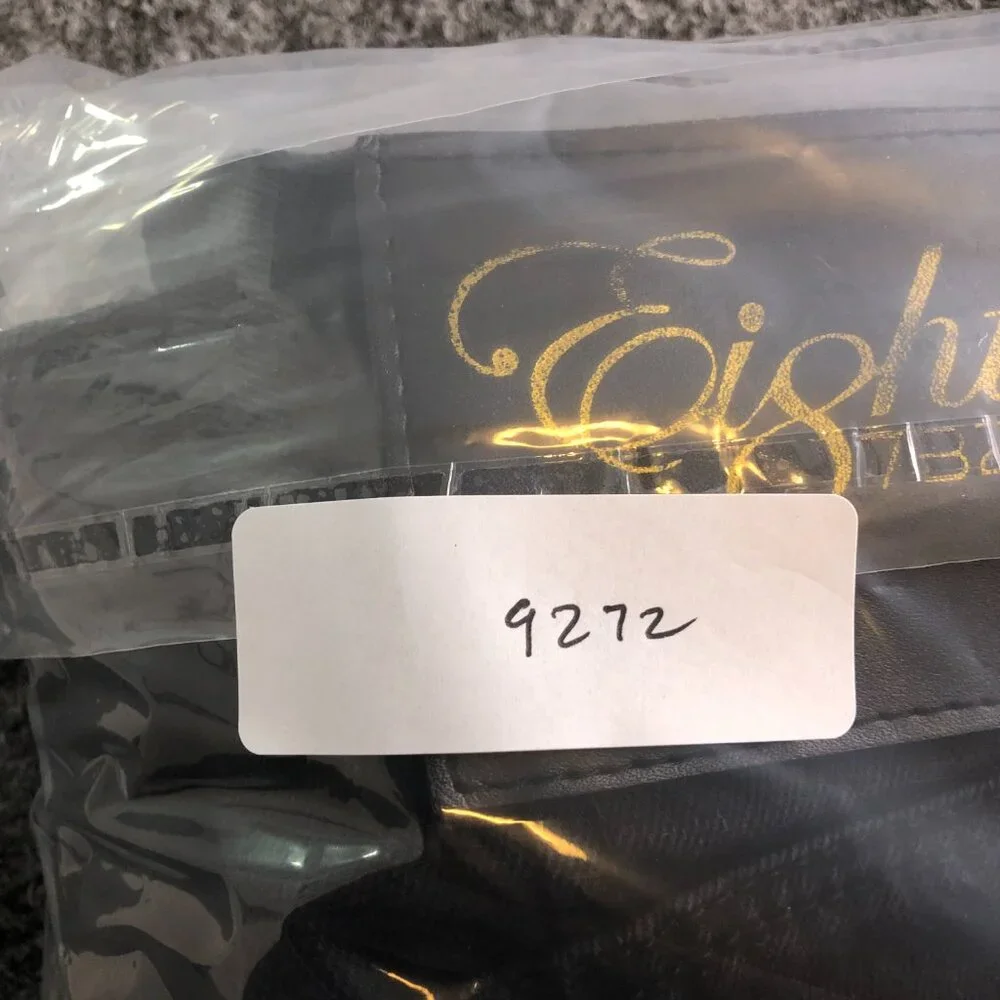 Eight 732 Jeans Mens 30x32 Black Denim Patch Y2K Skate Loose Baggy 8732 - Picture 12 of 12